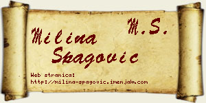 Milina Špagović vizit kartica